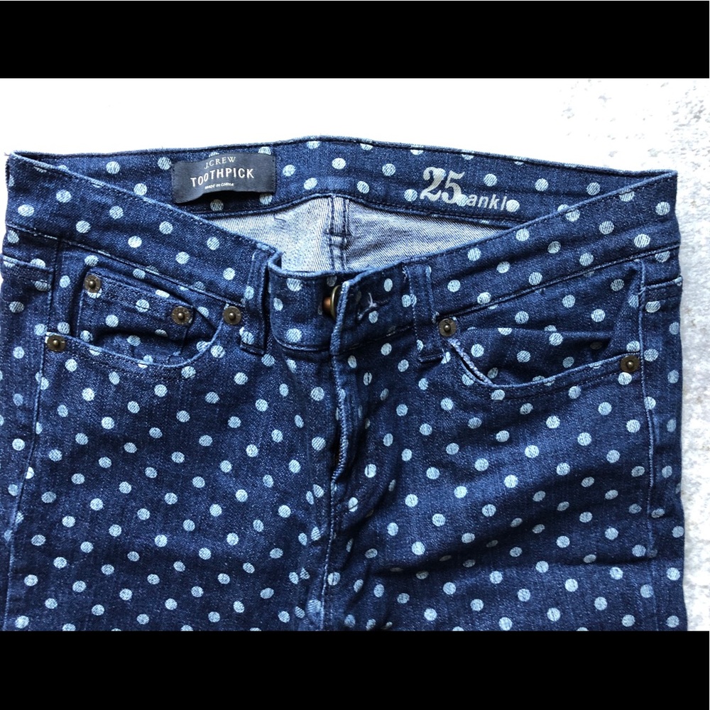 J.Crew Polka Dot Denim Jeans